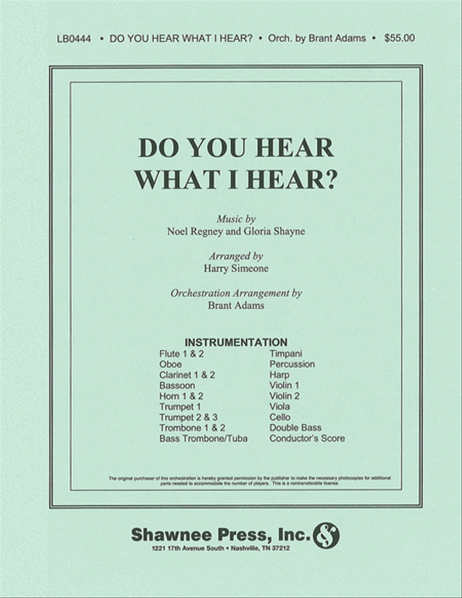 Do You Hear What I Hear? Choir scores gallery preview page 1