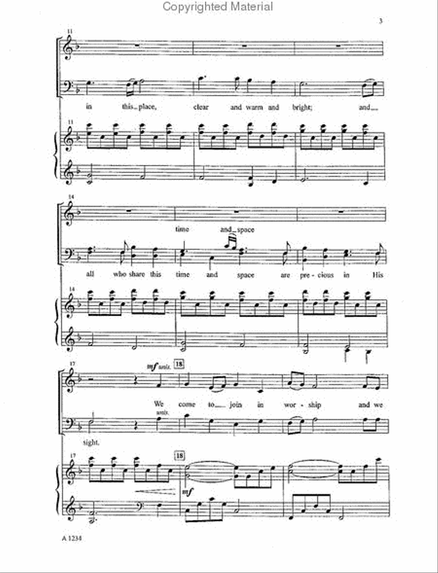 Here in the House of the Lord 4-Part scores gallery preview page 3