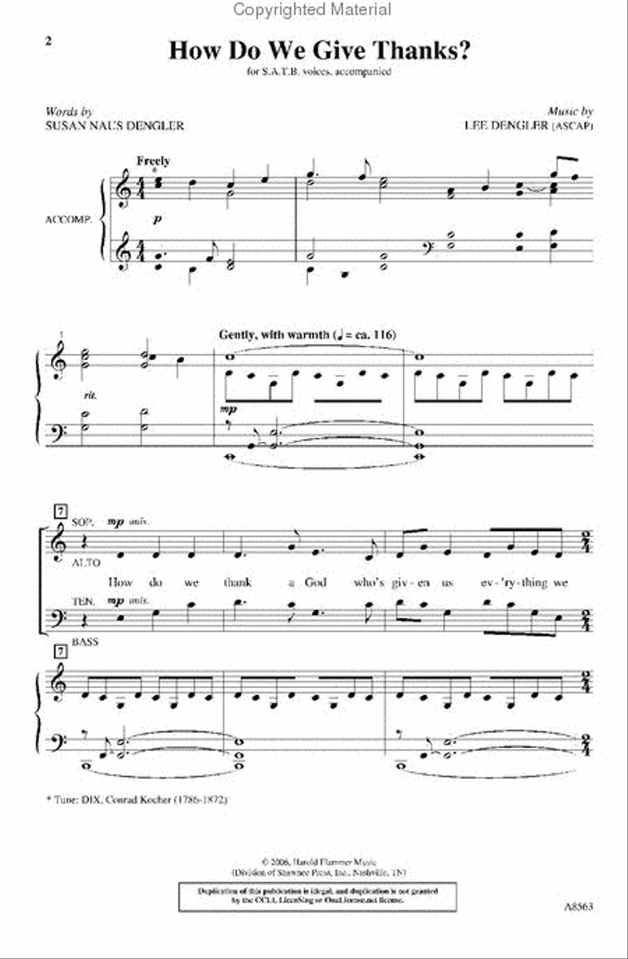 How Do We Give Thanks? 4-Part scores gallery preview page 2