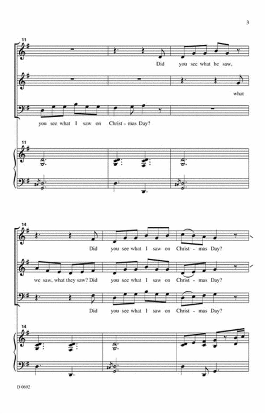I Saw Three Ships I Saw Three Ships 3-Part scores gallery preview page 3