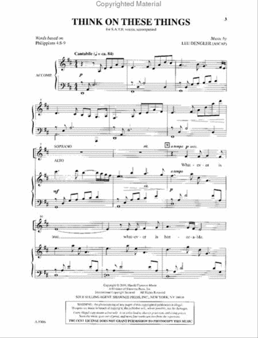 Think on These Things Think on These Things 4-Part scores gallery preview page 2