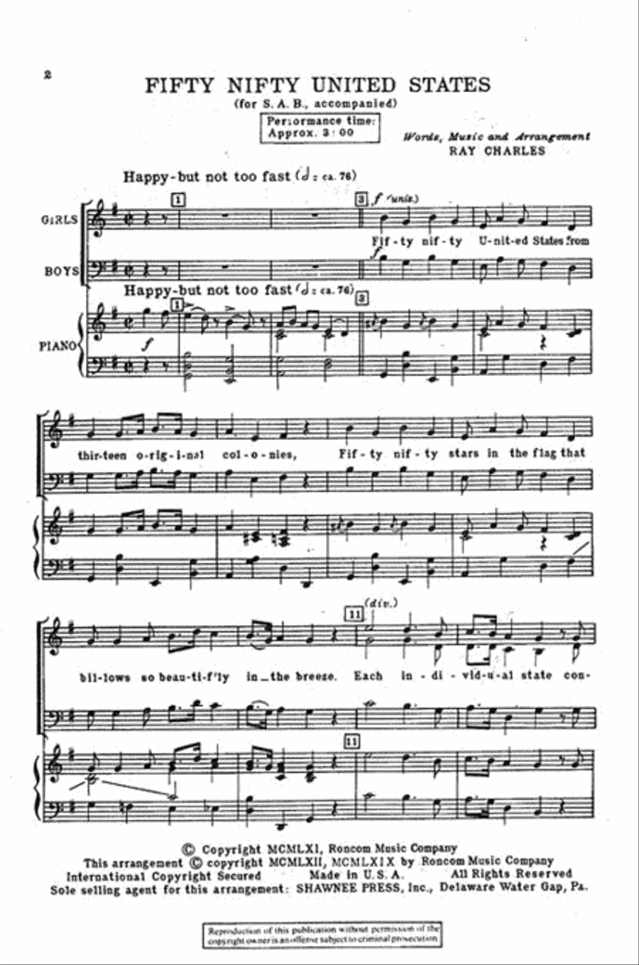 Fifty Nifty United States 3-Part scores gallery preview page 2