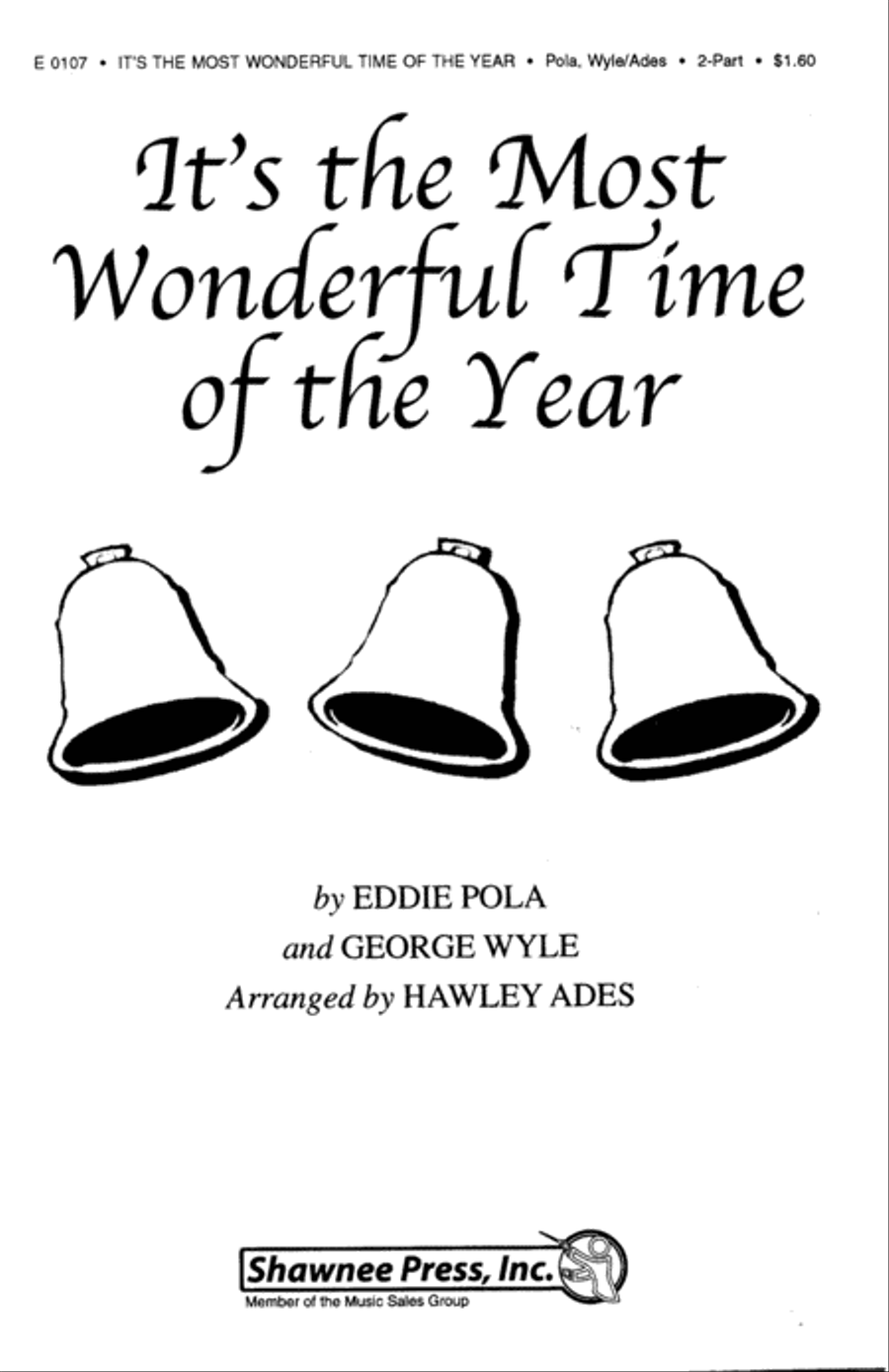 It's the Most Wonderful Time of the Year Unison Choir scores gallery preview page 1