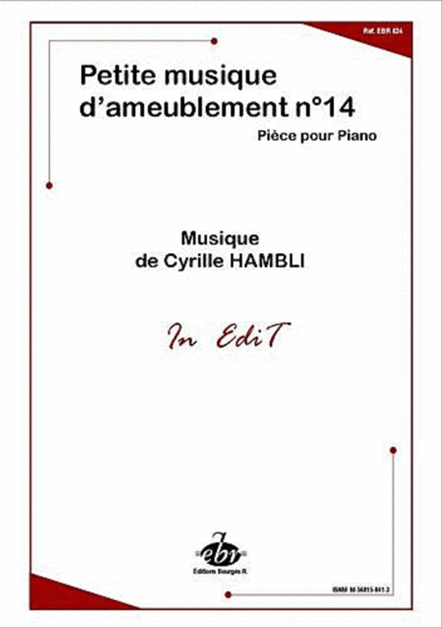 Petite Musique D'Ameublement No.14 Piano Solo scores gallery preview page 1