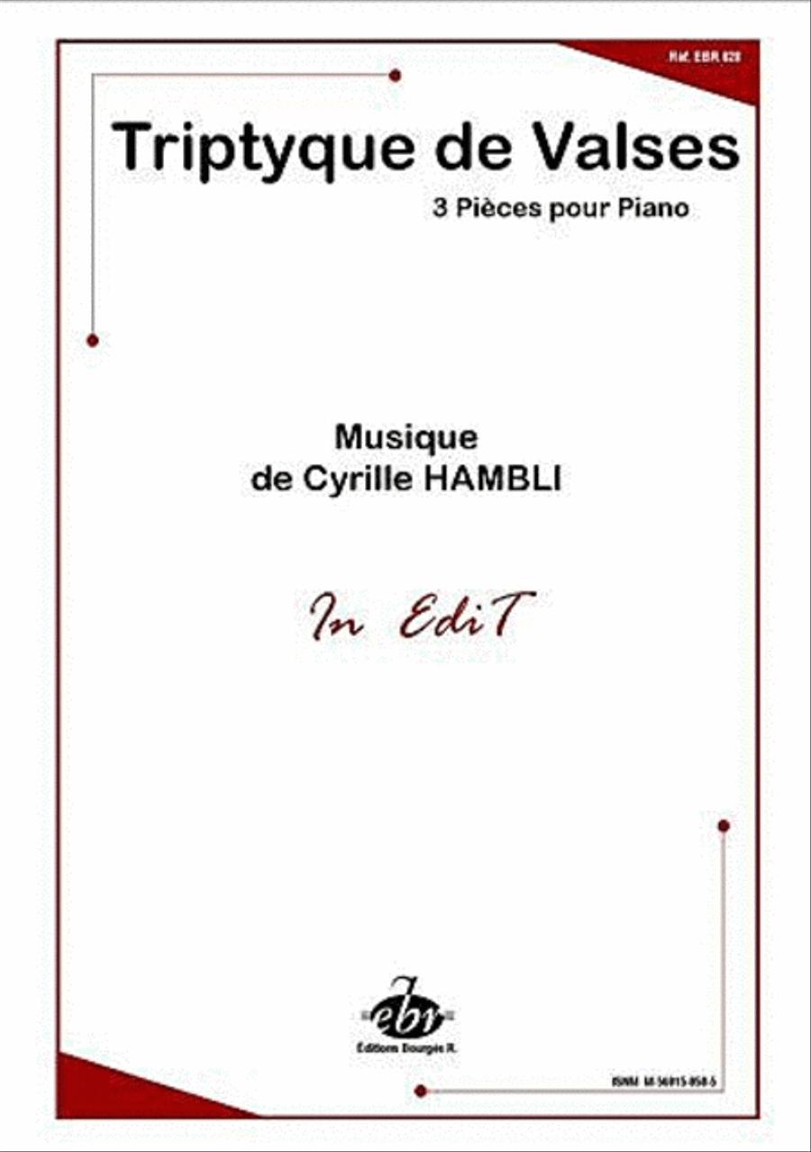 Triptyque De Valses Piano Solo scores gallery preview page 1