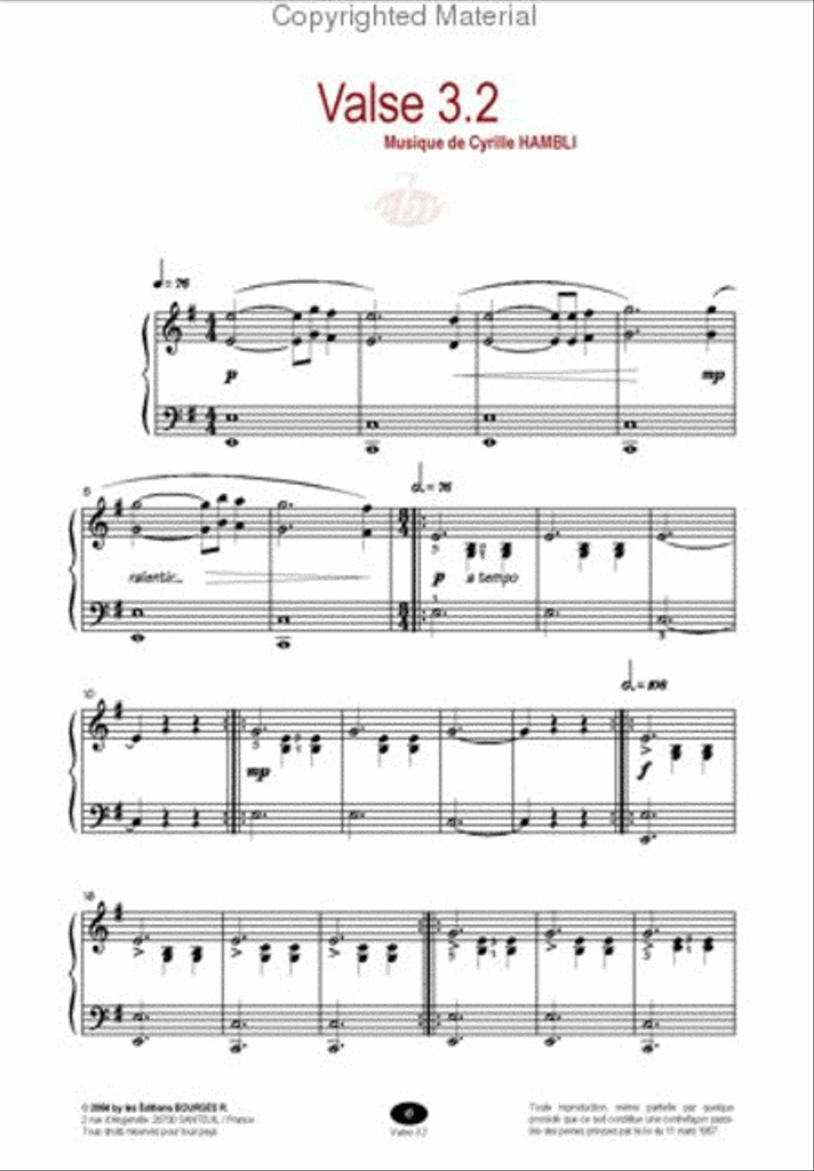 Triptyque De Valses Piano Solo scores gallery preview page 4
