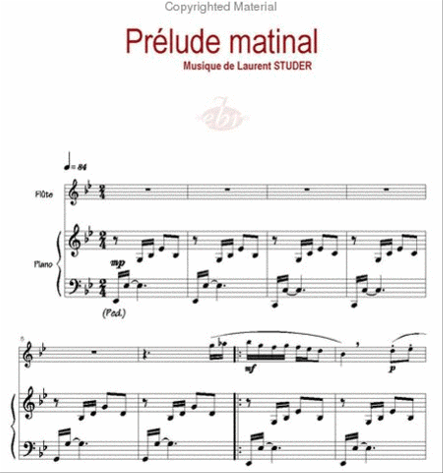 Prelude Matinal Flute Solo scores gallery preview page 3