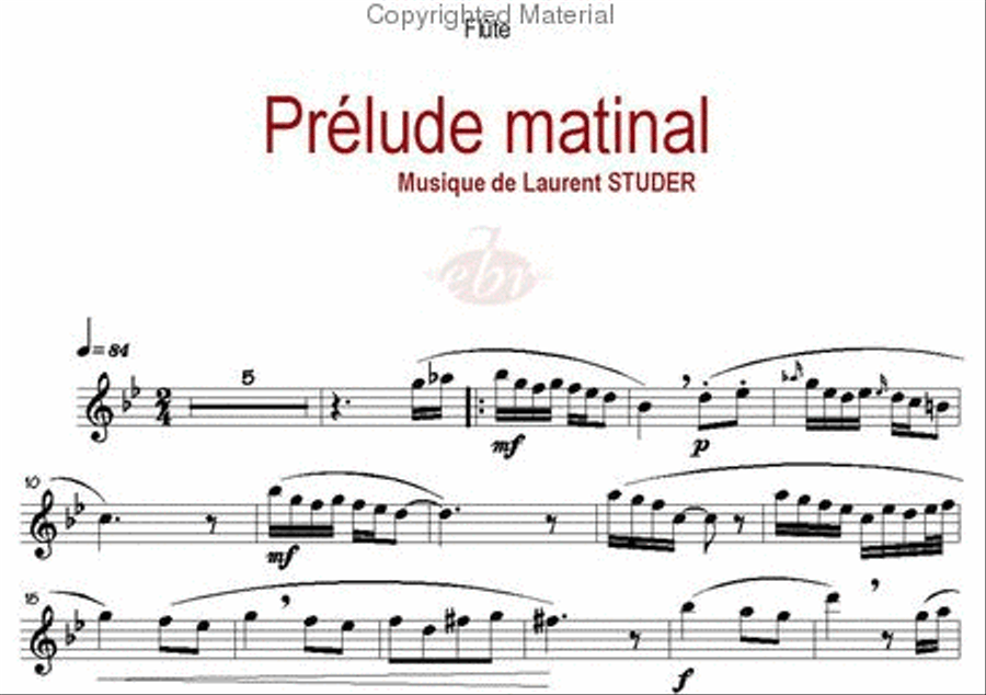 Prelude Matinal Flute Solo scores gallery preview page 4