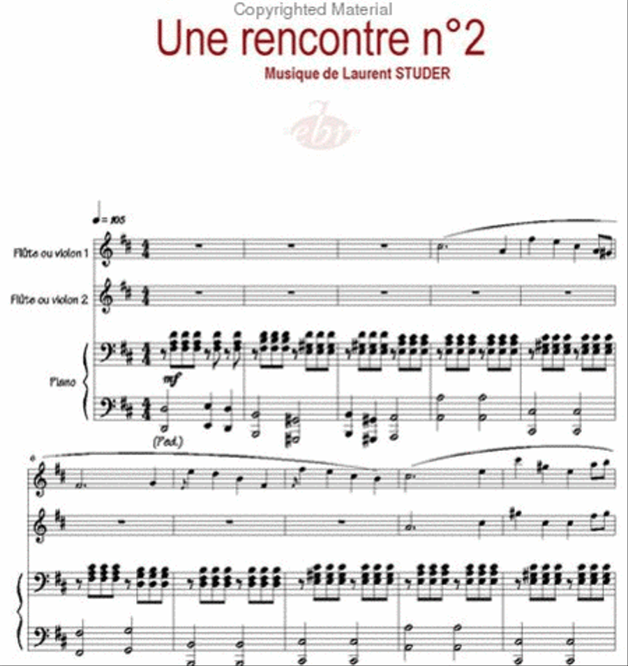 Une Rencontre No.2 Flute scores gallery preview page 3