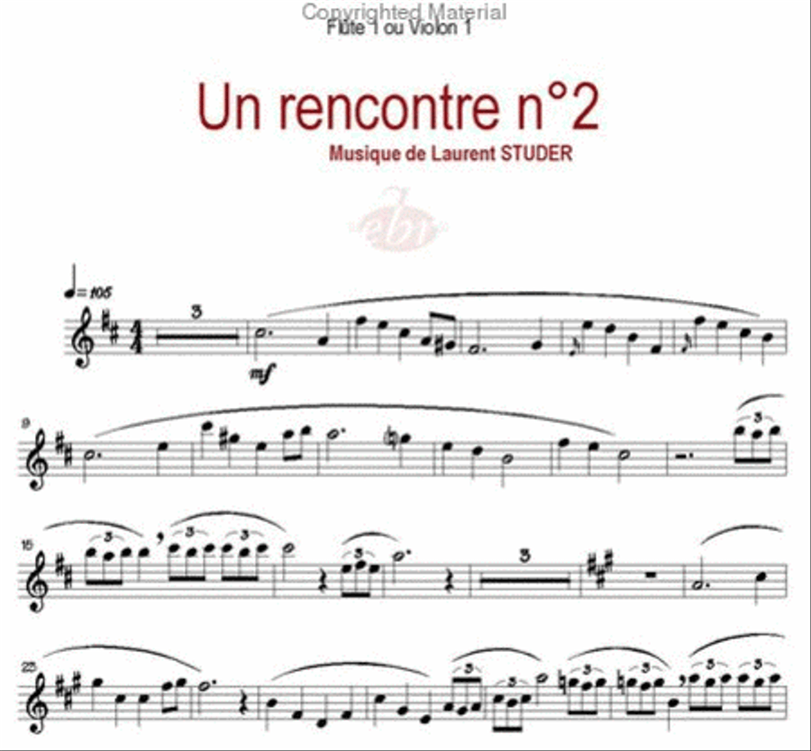 Une Rencontre No.2 Flute scores gallery preview page 4