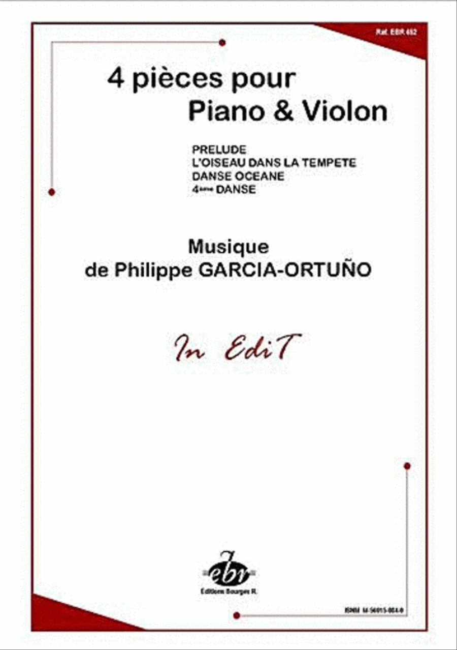 4 Danses Pour Piano & Violon Violin Solo scores gallery preview page 1