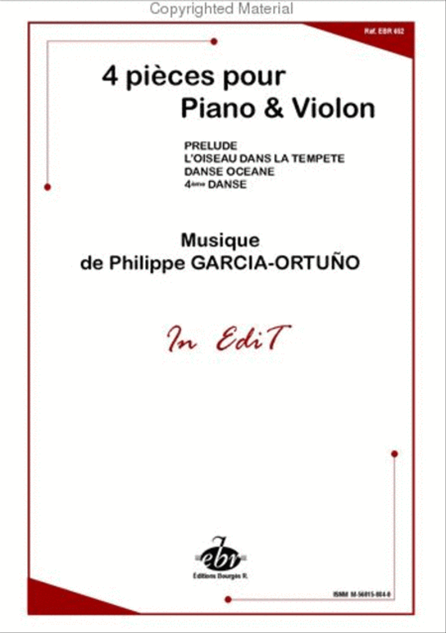 4 Danses Pour Piano & Violon Violin Solo scores gallery preview page 2