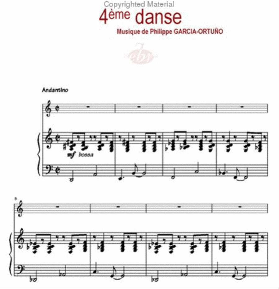 4 Danses Pour Piano & Violon Violin Solo scores gallery preview page 6