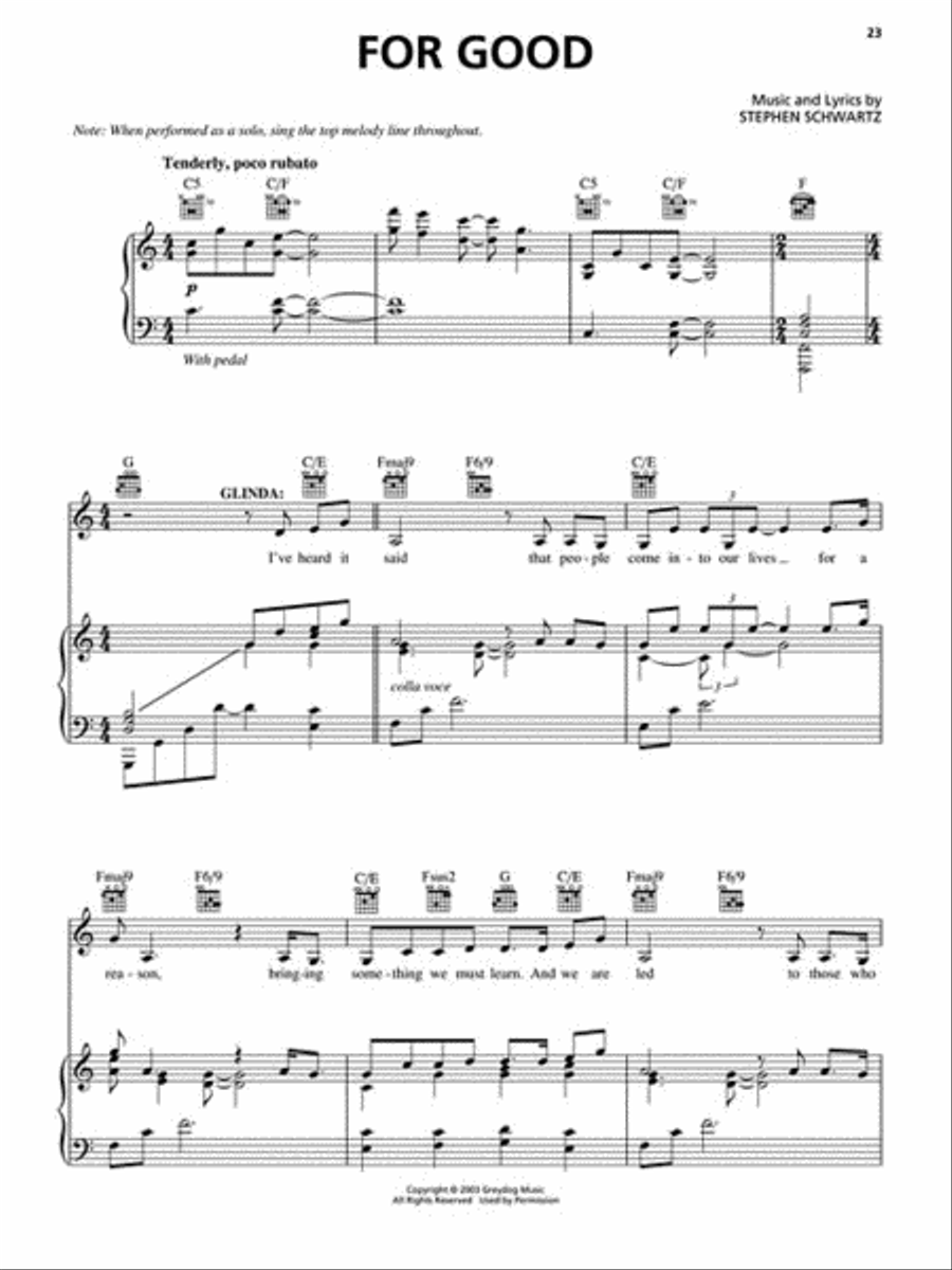 Wicked Piano, Vocal, Guitar scores gallery preview page 6