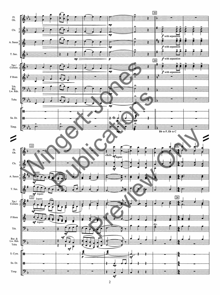 Ancient Irish Hymn (Score) Concert Band scores gallery preview page 6