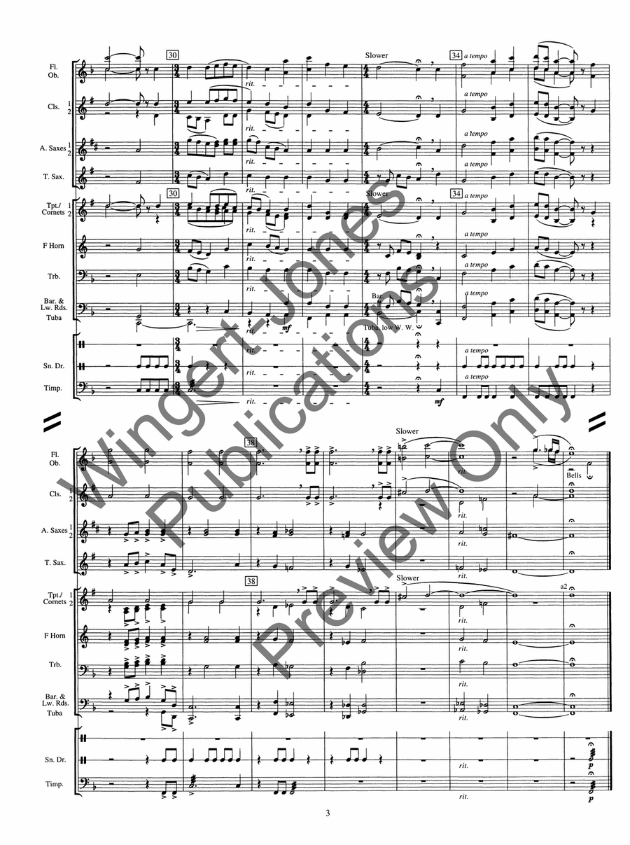 Ancient Irish Hymn (Score) Concert Band scores gallery preview page 7