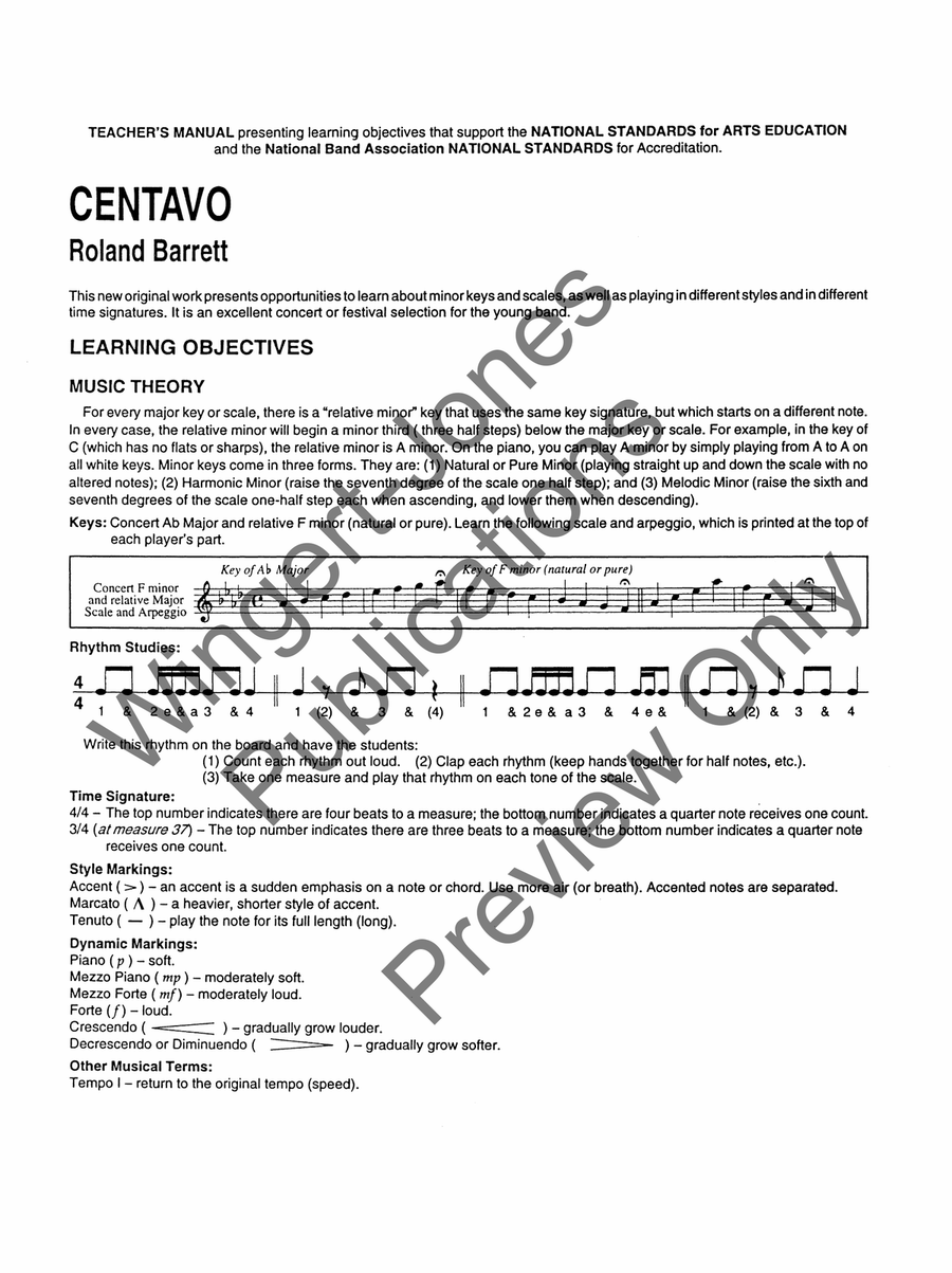 Centavo Centavo Concert Band scores gallery preview page 3