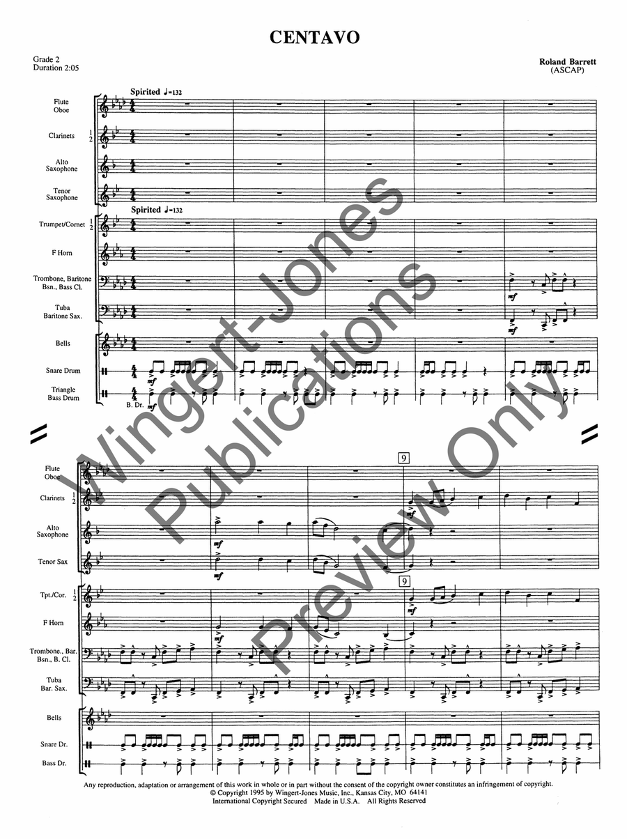 Centavo Centavo Concert Band scores gallery preview page 4