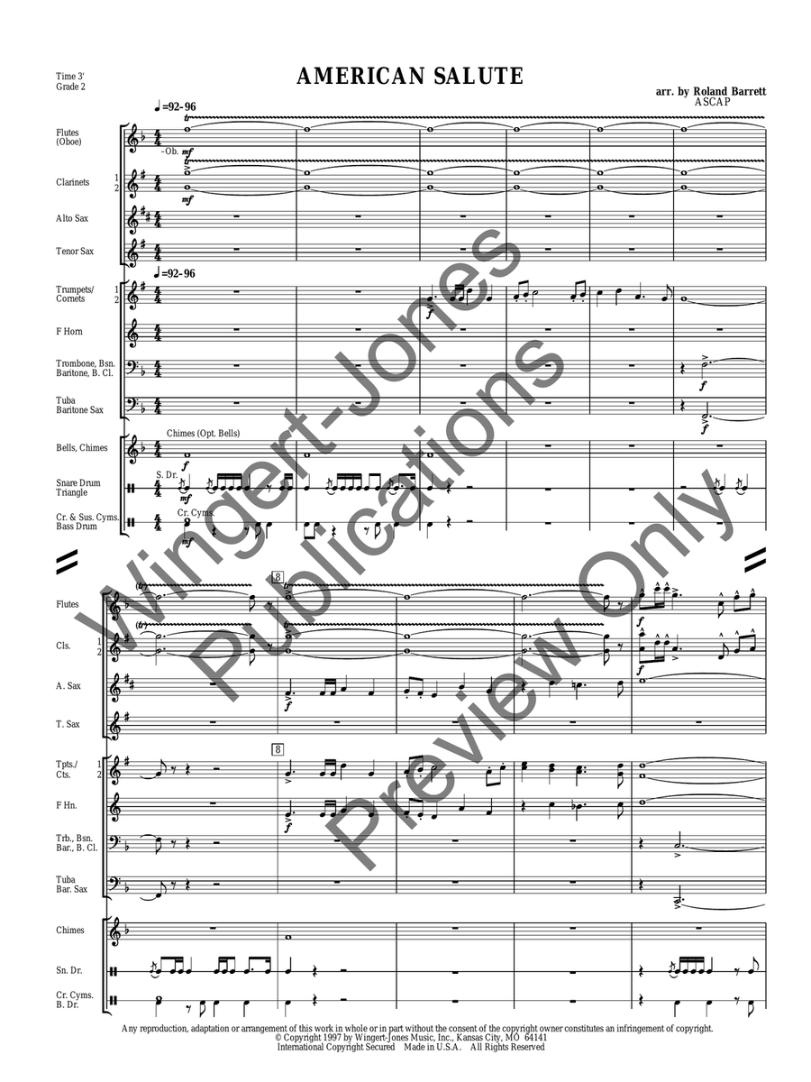 American Salute American Salute Concert Band scores gallery preview page 3