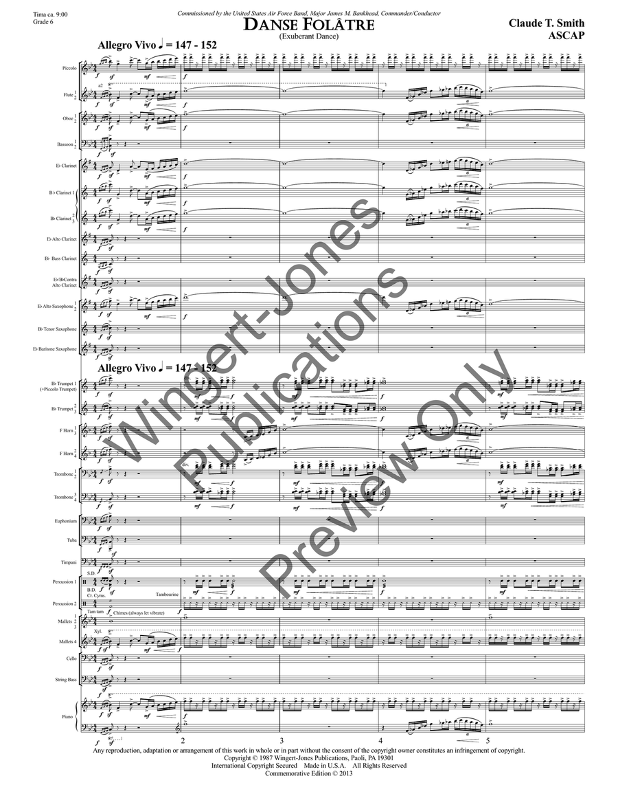Danse Folâtre Danse Folâtre Concert Band scores gallery preview page 4