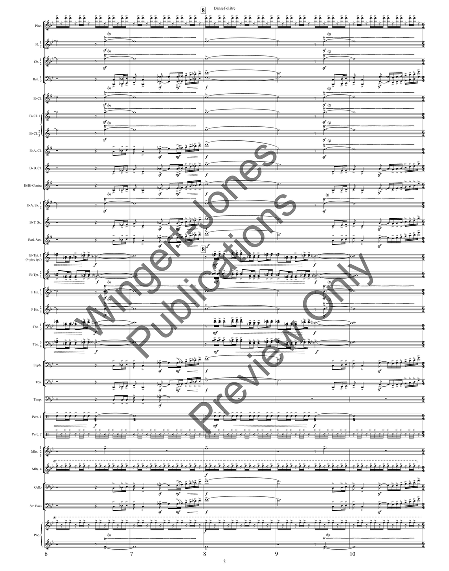 Danse Folâtre Danse Folâtre Concert Band scores gallery preview page 5
