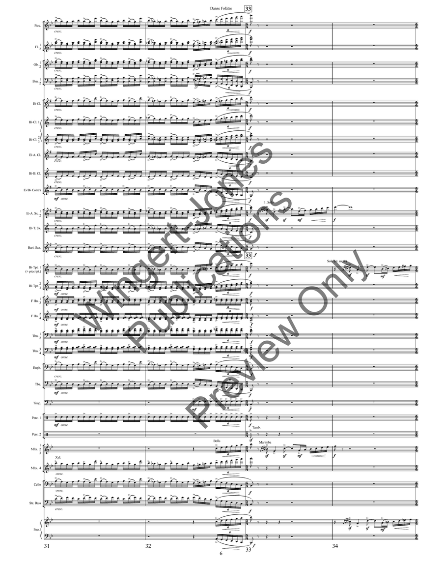 Danse Folâtre Danse Folâtre Concert Band scores gallery preview page 9