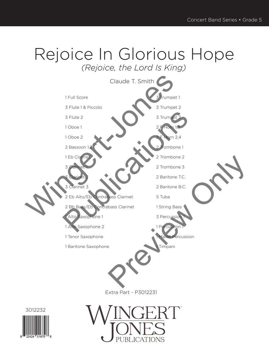 Rejoice In Glorious Hope (Score) Concert Band scores gallery preview page 2