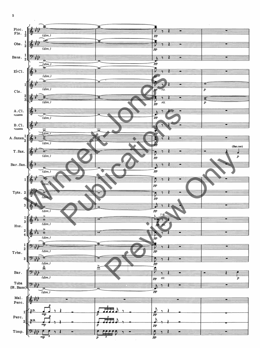 Rejoice In Glorious Hope (Score) Concert Band scores gallery preview page 7