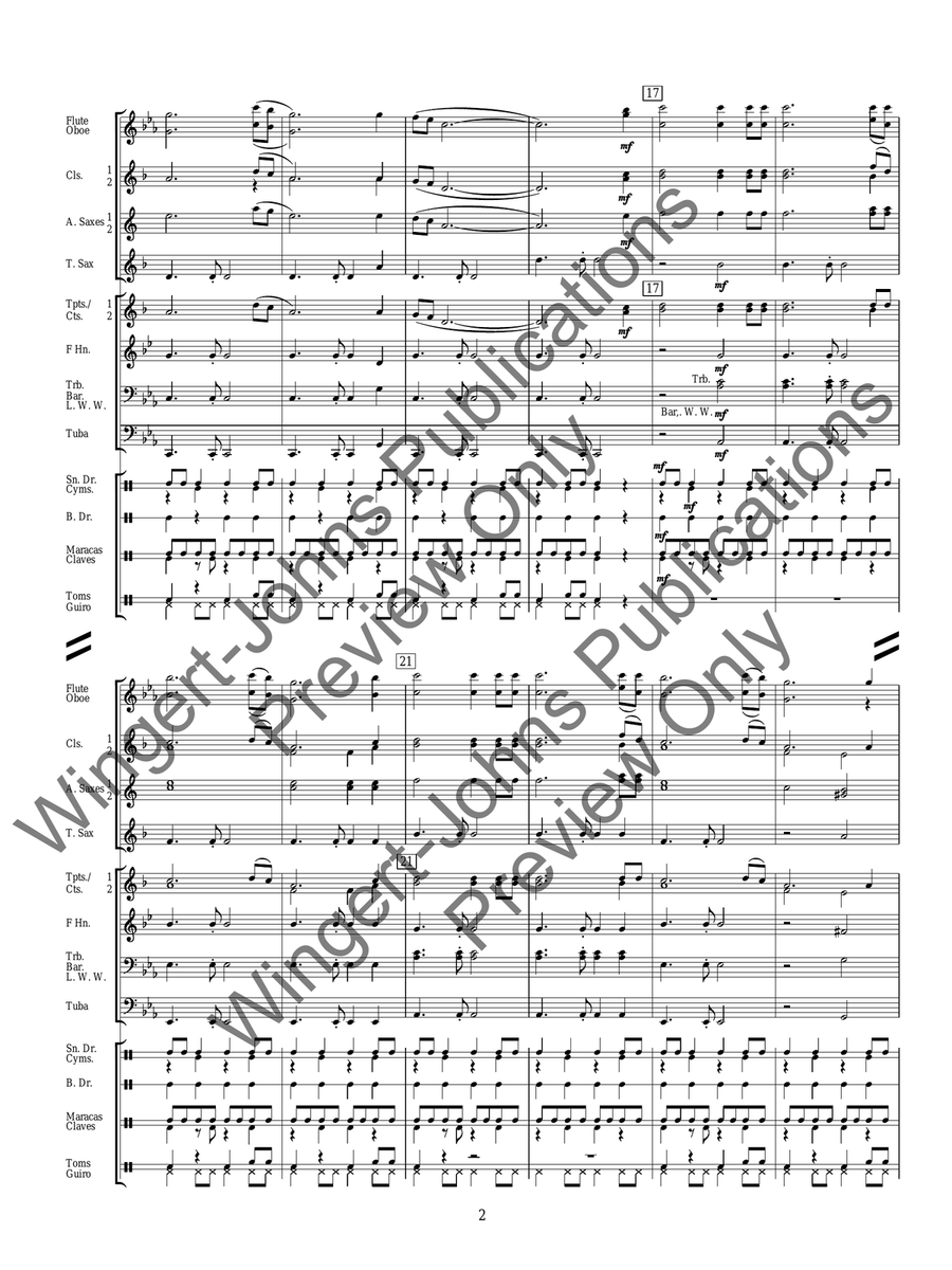 Latin Magic Latin Magic Concert Band scores gallery preview page 3