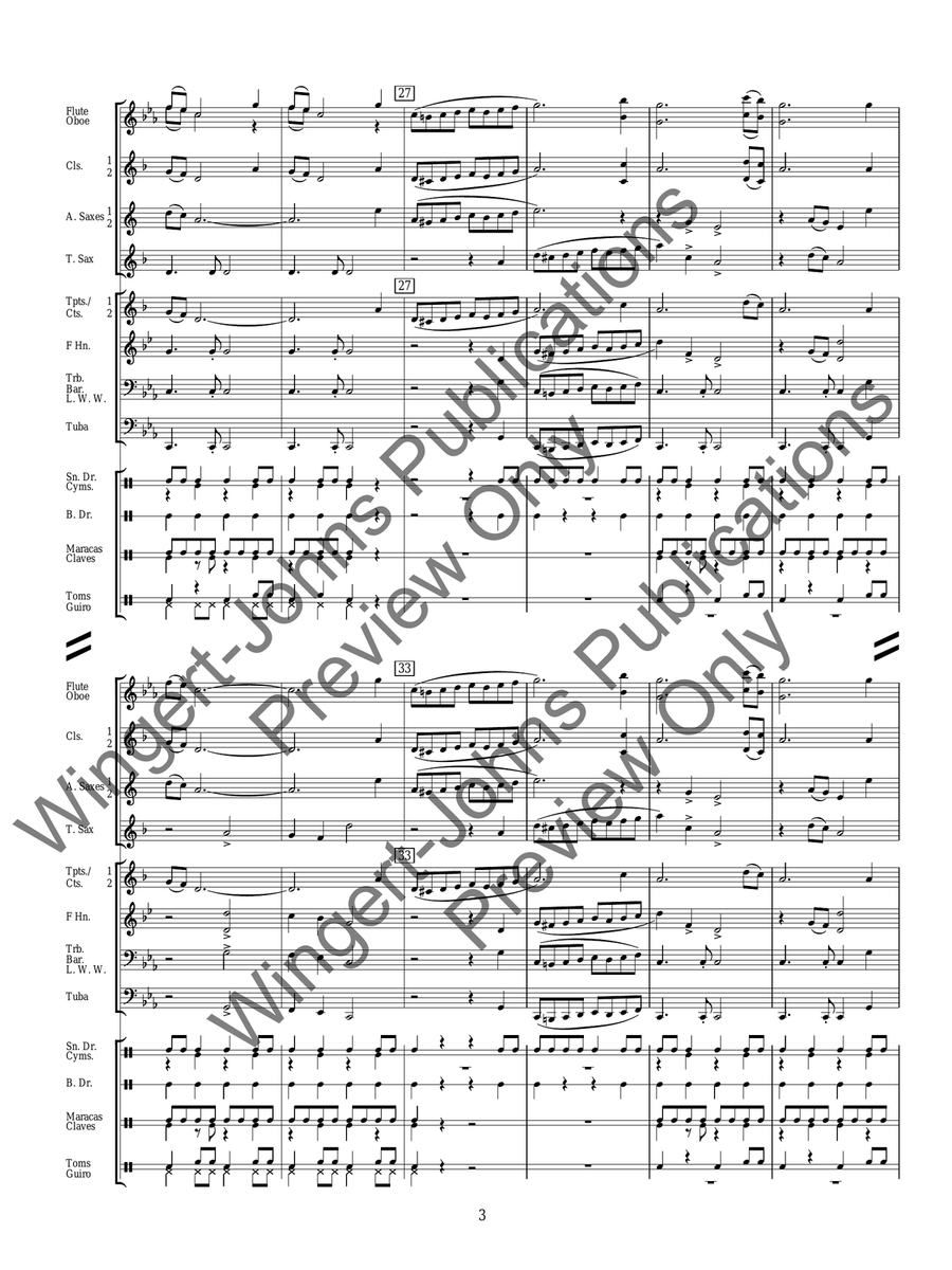 Latin Magic Latin Magic Concert Band scores gallery preview page 4