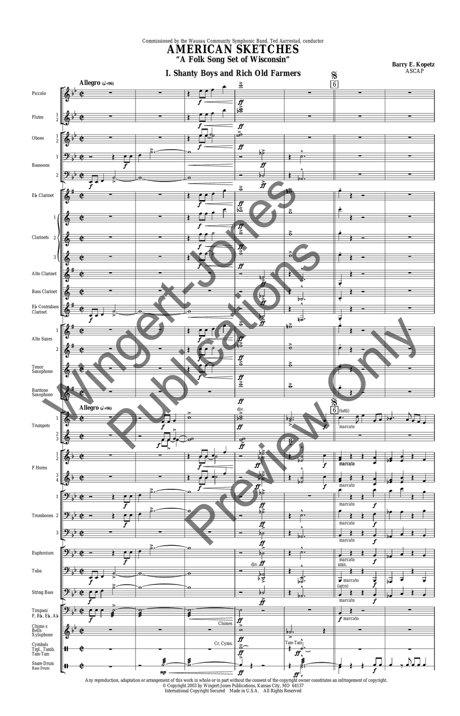 American Sketches American Sketches Concert Band scores gallery preview page 4