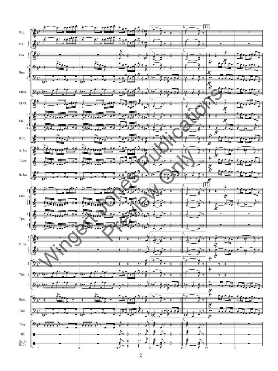 Torch Dance Torch Dance Concert Band scores gallery preview page 4
