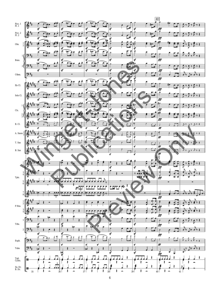 Military March In D (Score) Concert Band scores gallery preview page 9