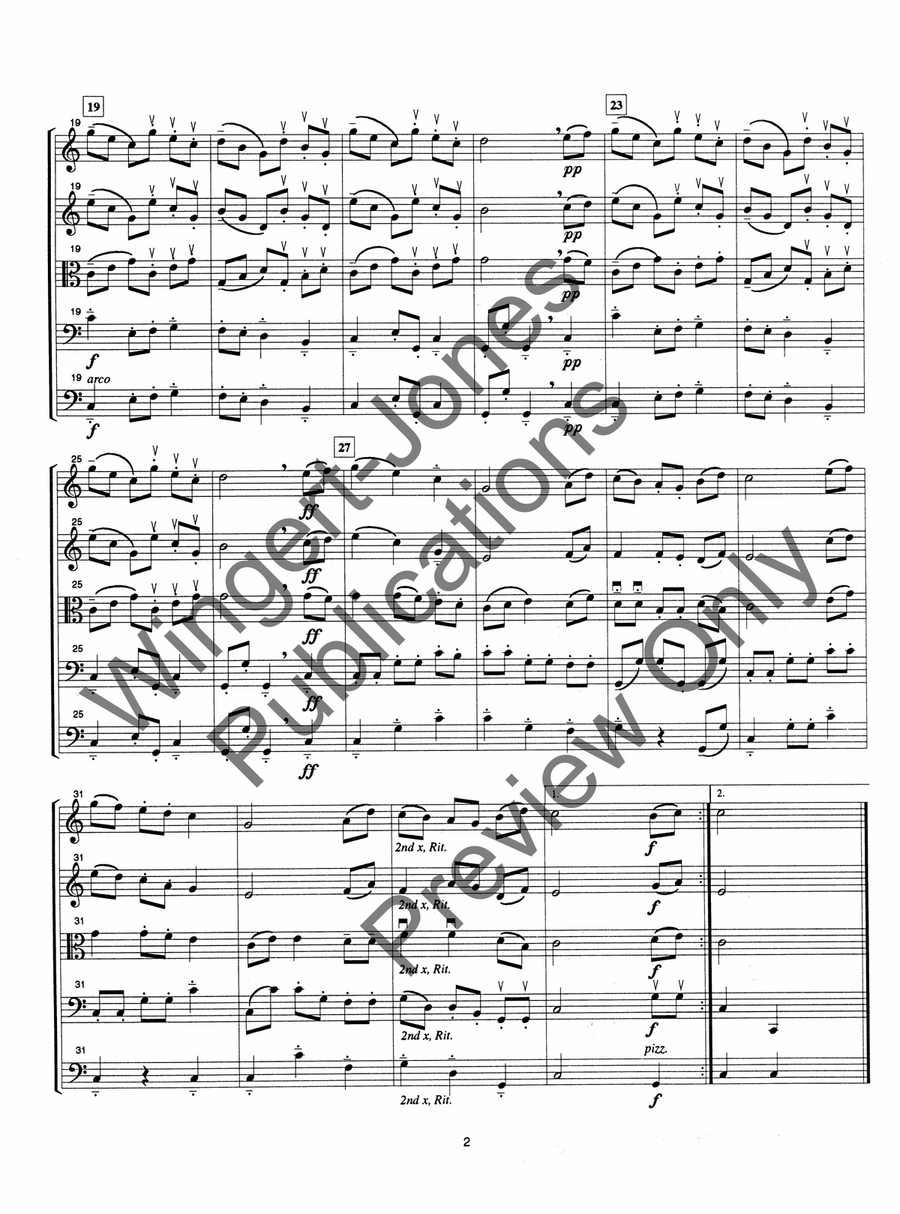 Classical Salzburg Suite (Score) String Orchestra scores gallery preview page 5