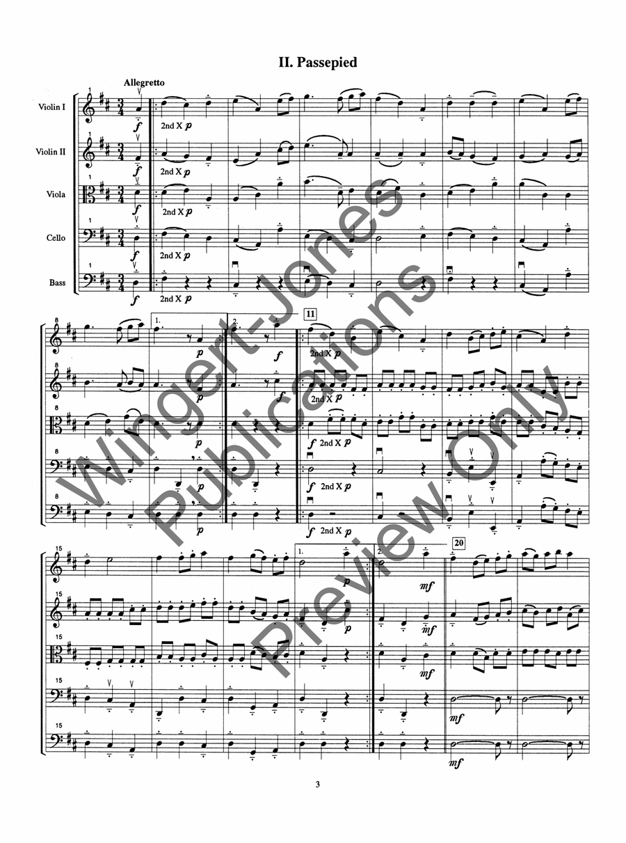 Classical Salzburg Suite (Score) String Orchestra scores gallery preview page 6