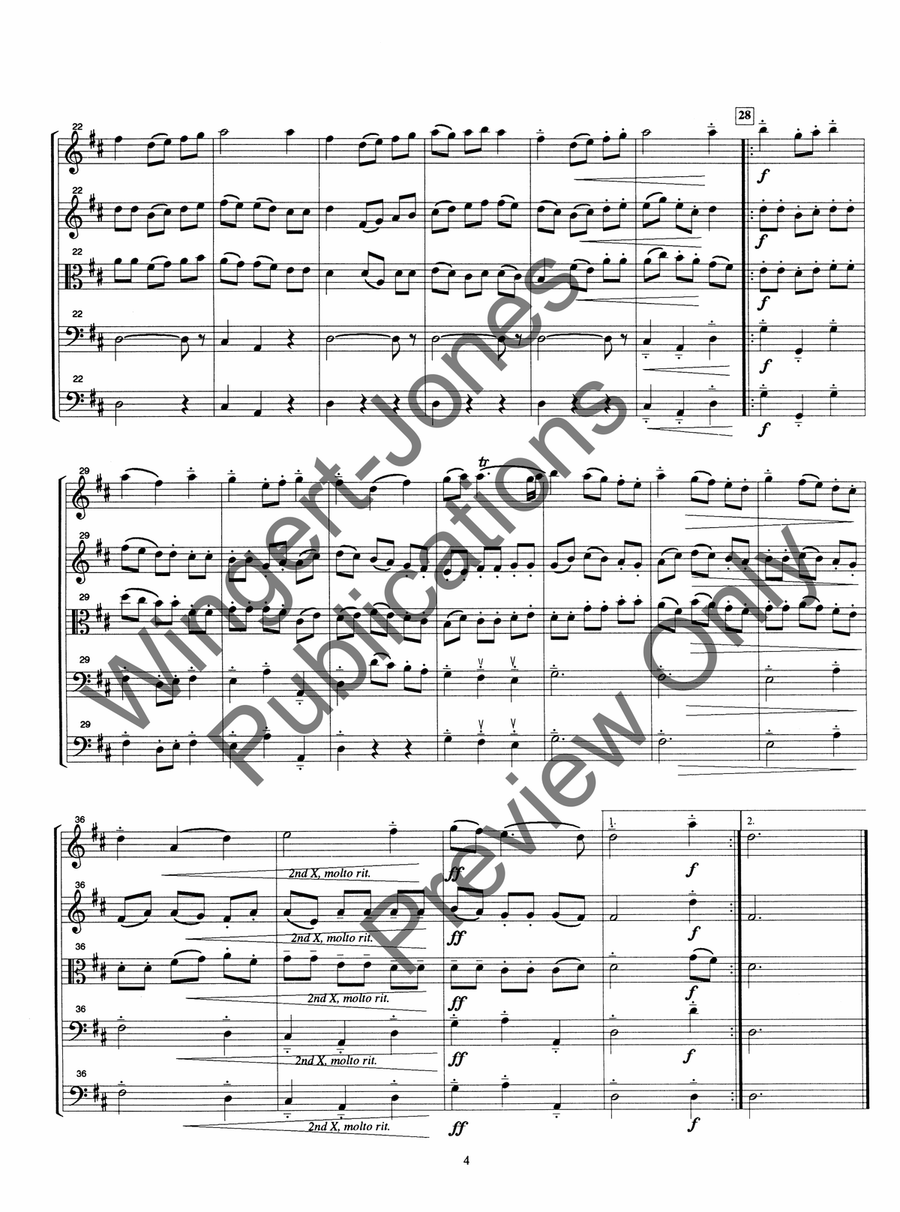 Classical Salzburg Suite (Score) String Orchestra scores gallery preview page 7