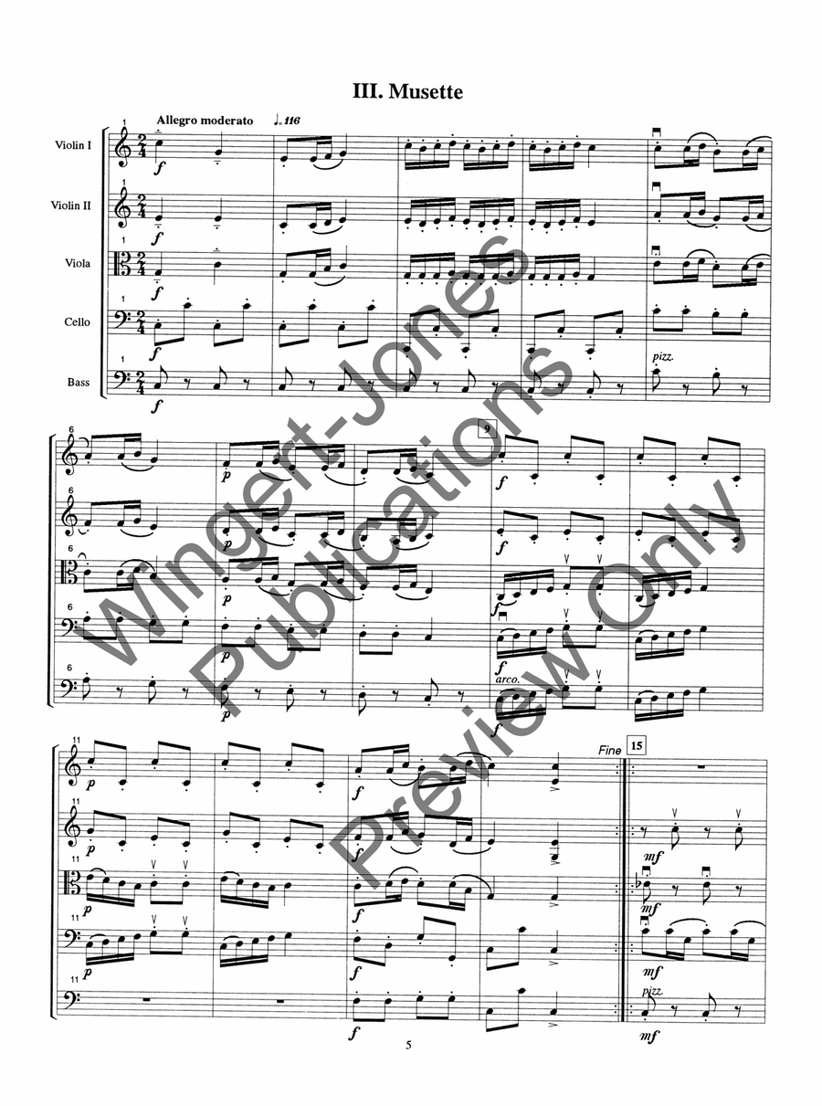 Classical Salzburg Suite (Score) String Orchestra scores gallery preview page 8