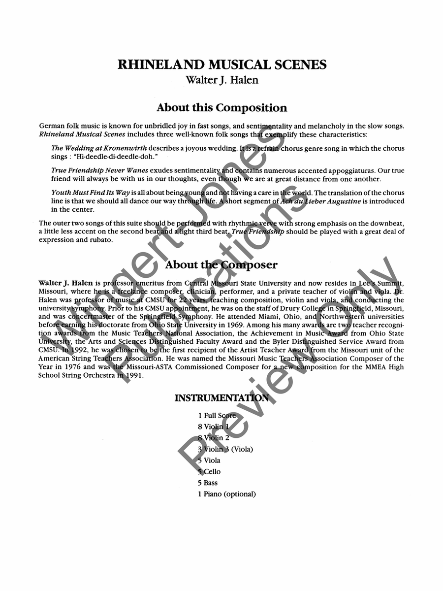 Rhineland Musical Scenes Rhineland Musical Scenes String Orchestra scores gallery preview page 3