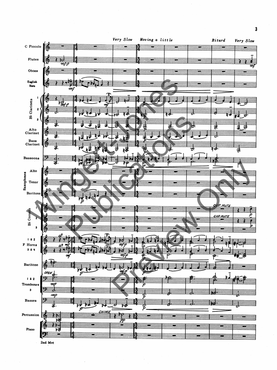 Pleasant Years (2nd Movt From Symphony No. 1 For Band) (Score) Concert Band scores gallery preview page 5