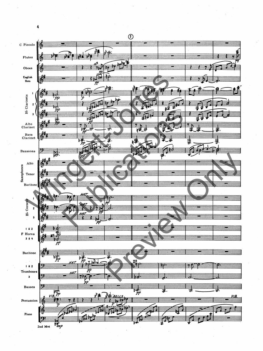 Pleasant Years (2nd Movt From Symphony No. 1 For Band) (Score) Concert Band scores gallery preview page 6