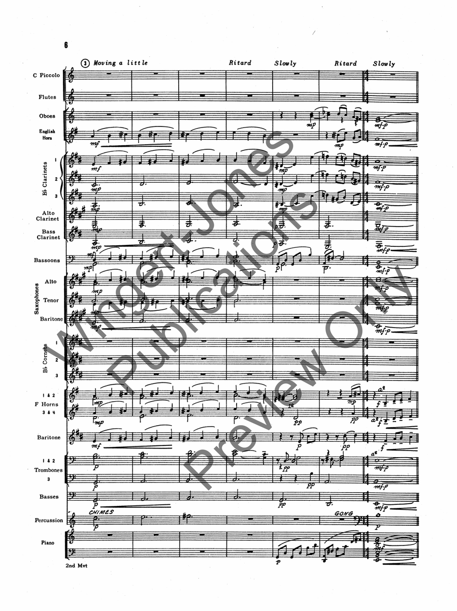 Pleasant Years (2nd Movt From Symphony No. 1 For Band) (Score) Concert Band scores gallery preview page 8