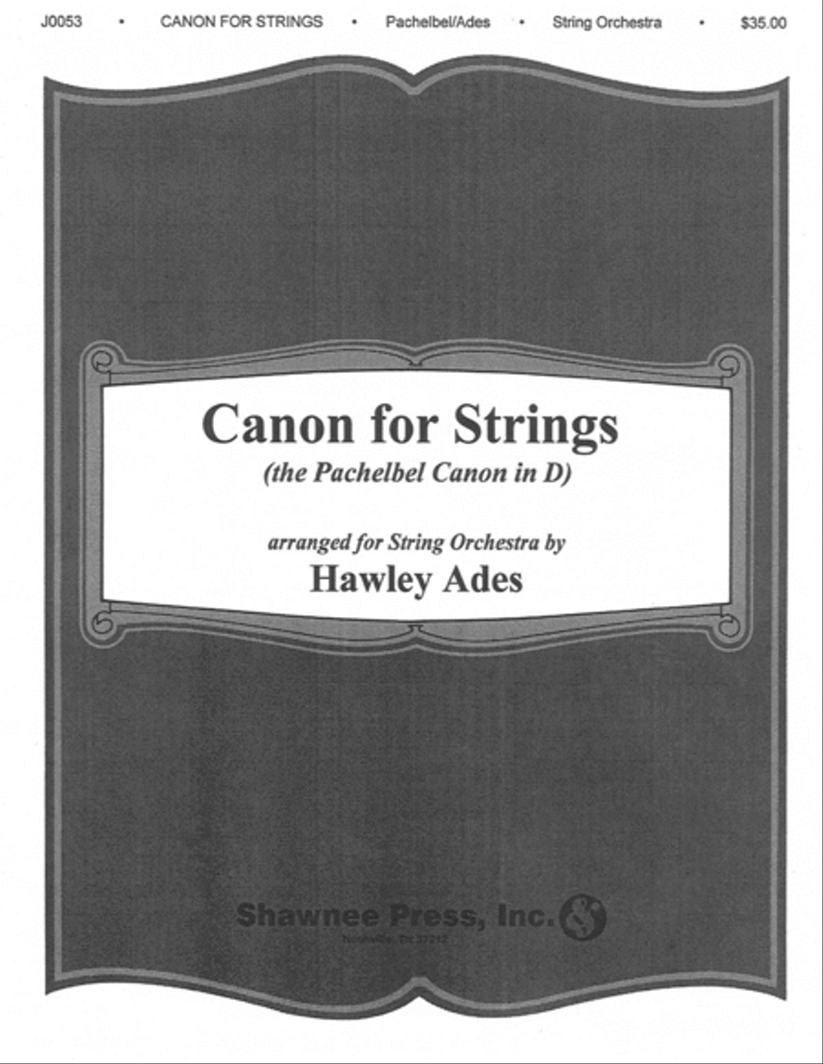Canon for Strings Orchestra scores gallery preview page 1
