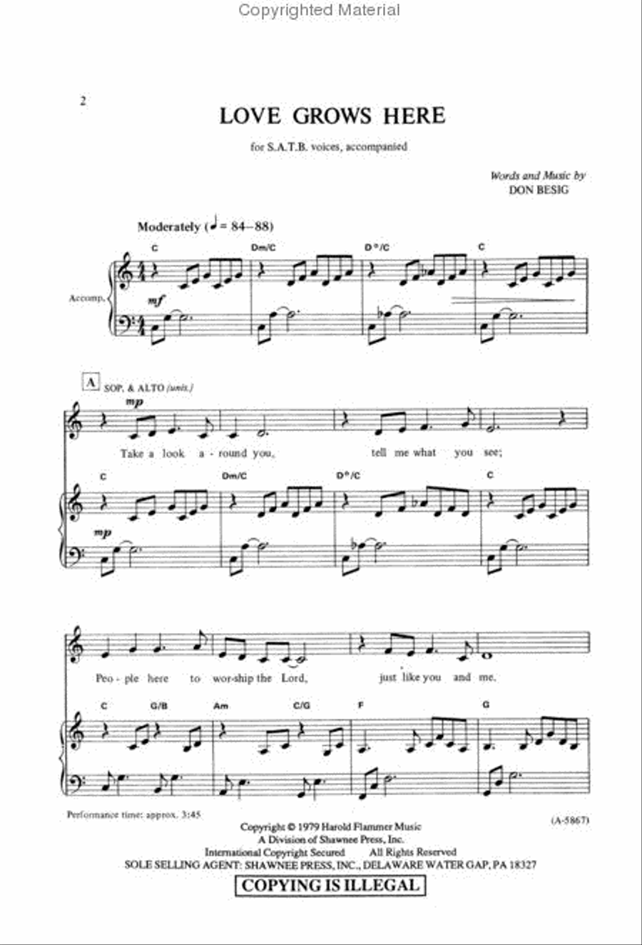 Love Grows Here Love Grows Here 4-Part scores gallery preview page 2