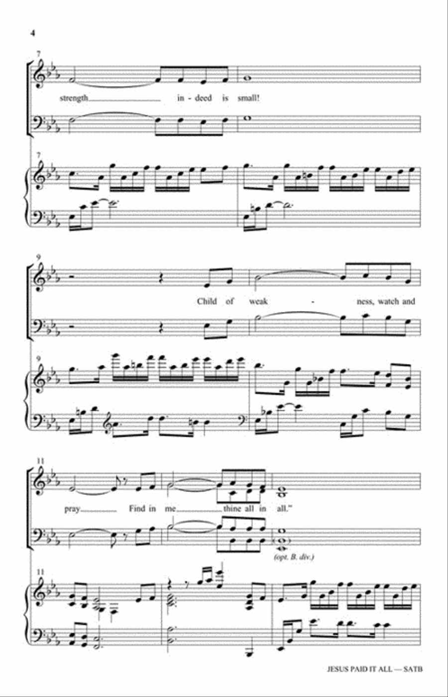Jesus Paid It All Jesus Paid It All 4-Part scores gallery preview page 5