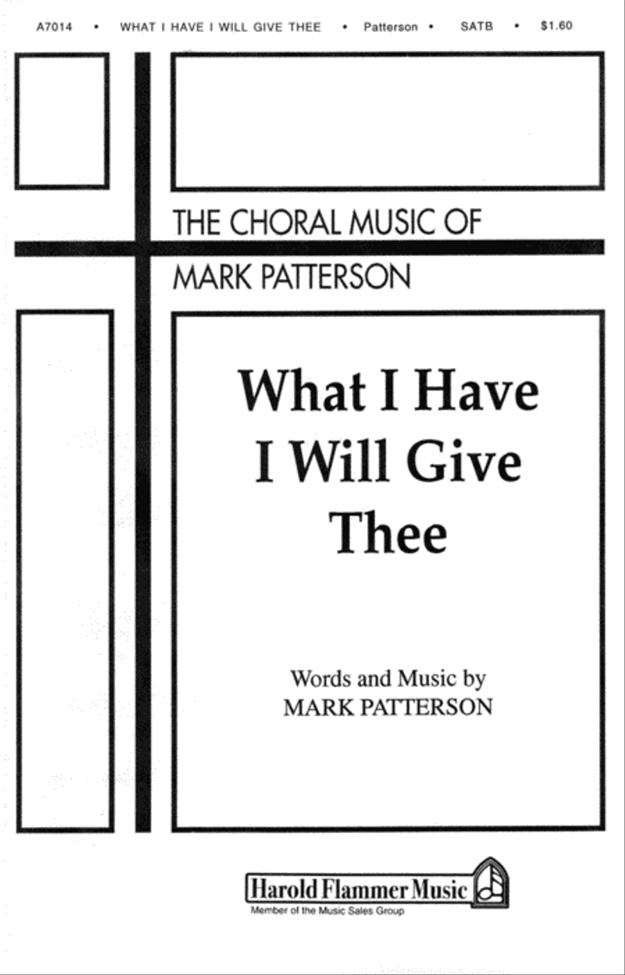 What I Have I Will Give Thee 4-Part scores gallery preview page 1