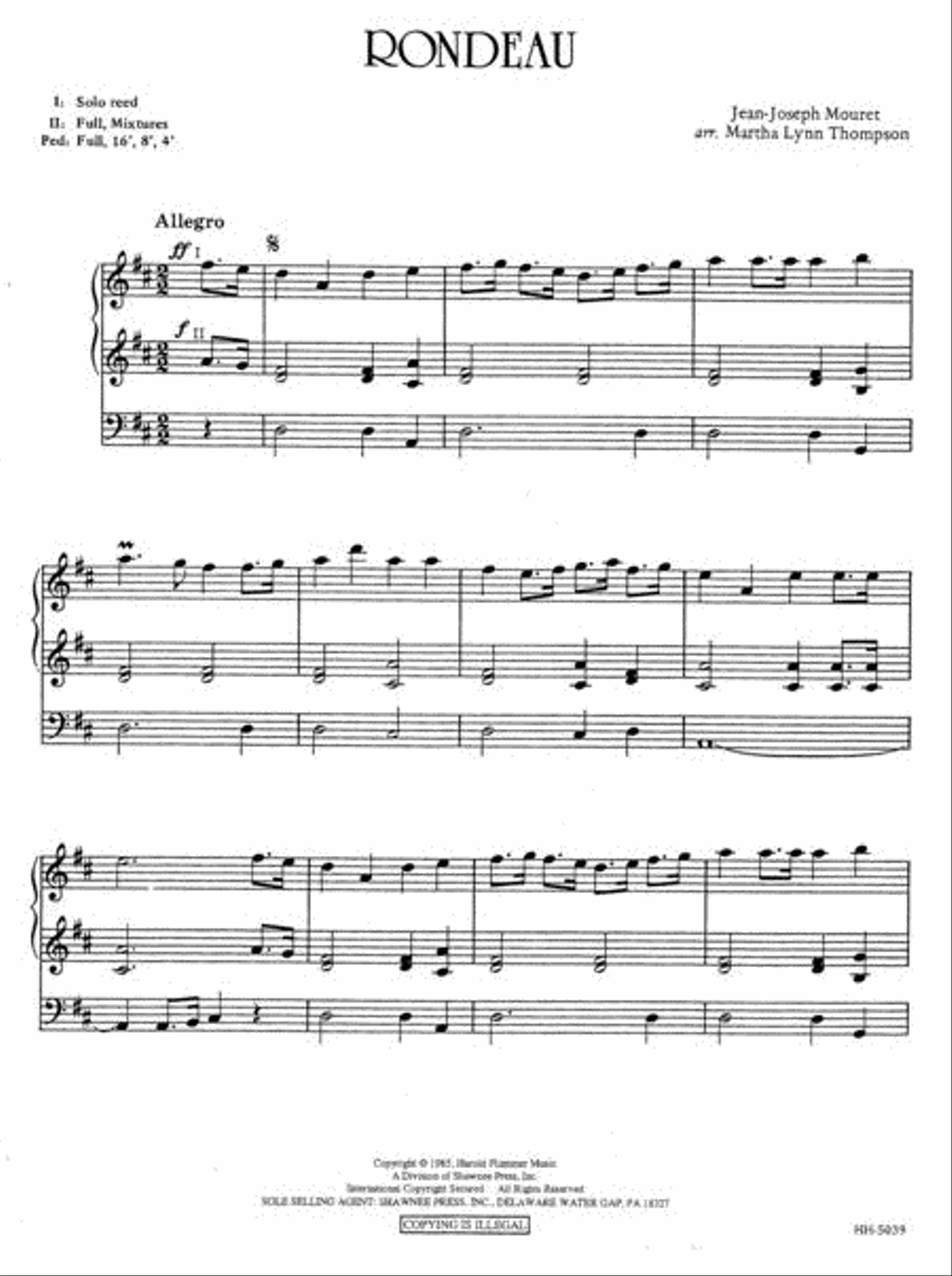 Rondeau Rondeau Organ scores gallery preview page 2