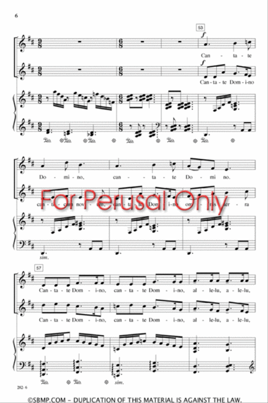 Cantate Domino - SA Octavo TB scores gallery preview page 6