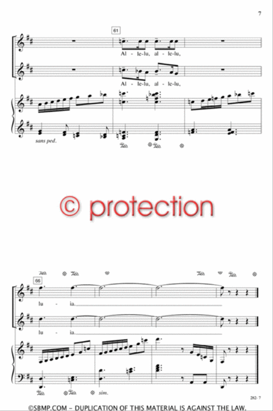 Cantate Domino - SA Octavo TB scores gallery preview page 7