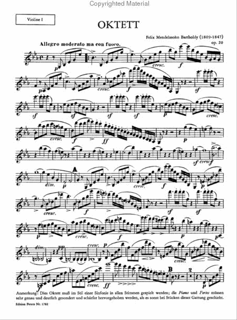 Octet, Op. 20 in Eb Major Orchestra scores gallery preview page 2