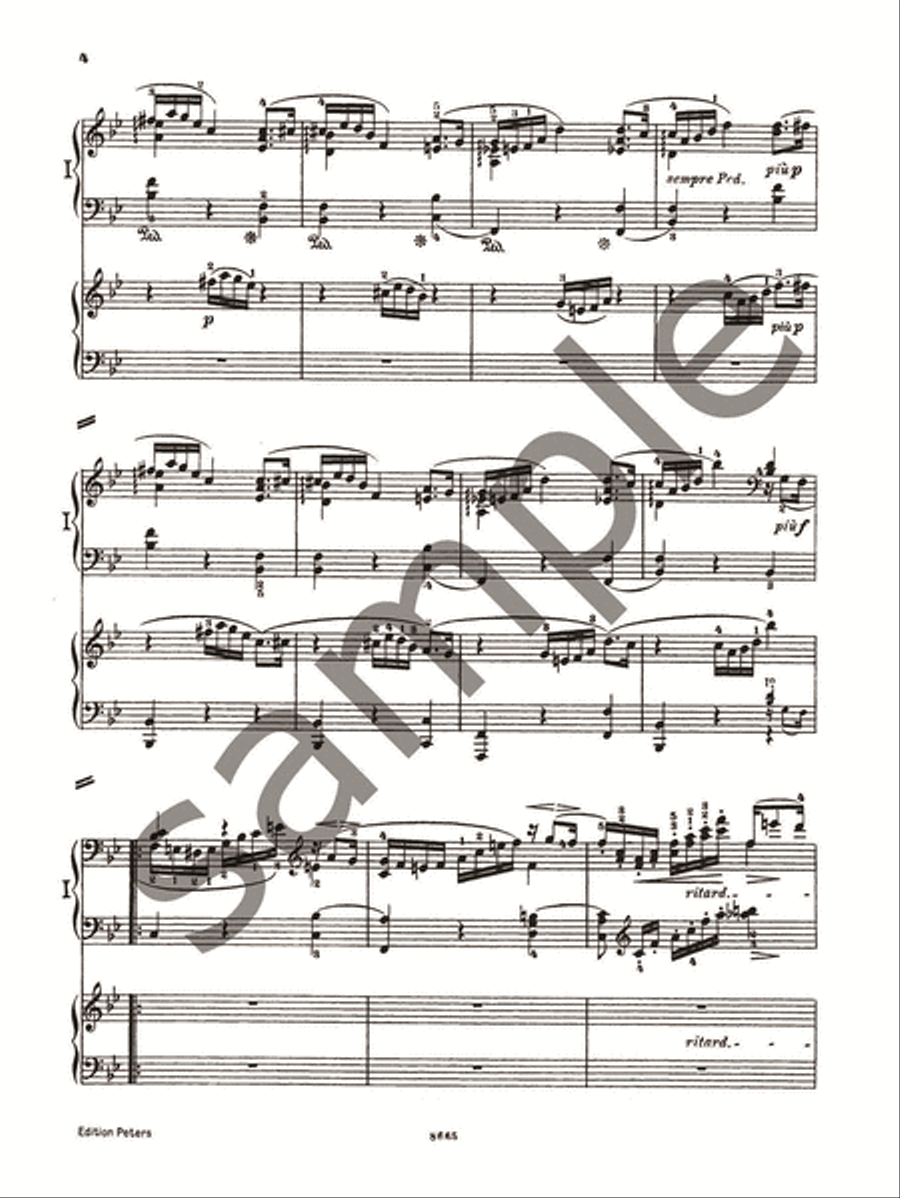 Andante and Variations Op. 46 for 2 Pianos 2 Pianos, 4-Hands scores gallery preview page 3